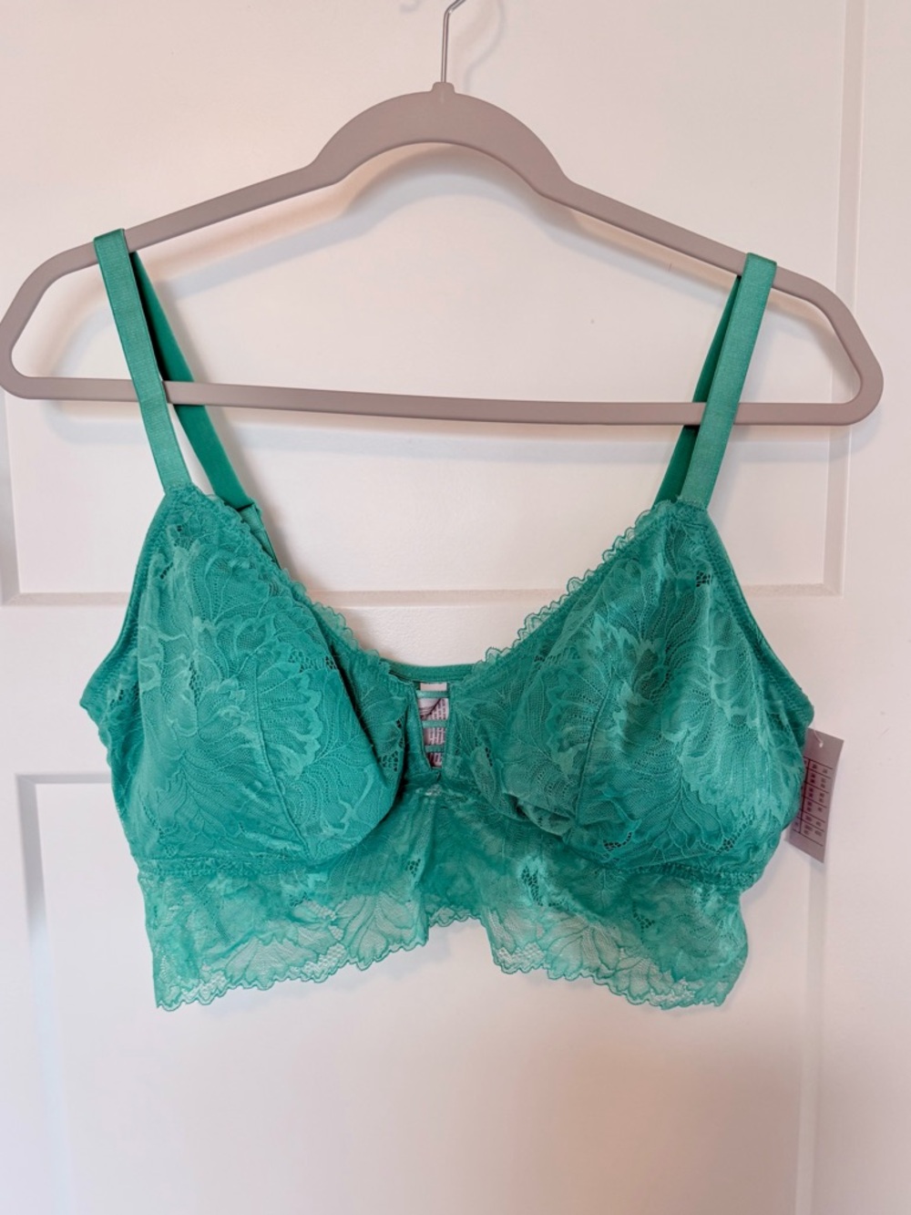 Auden Teal Lace Bralette with Floral Detail